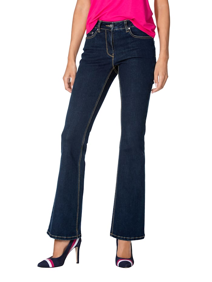 AMY VERMONT Jeans met Wide Leg, Donkerblauw