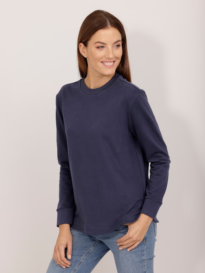 Dress In Sweatshirt in modernem Schnitt, Marineblau