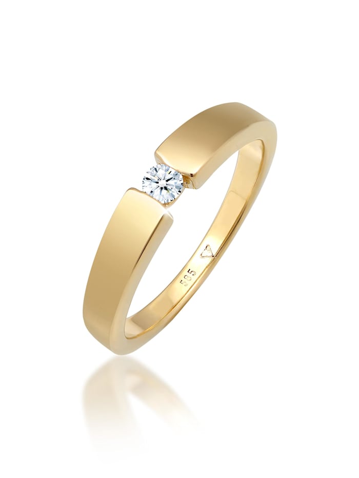 DIAMONDS Ring Verlobungsring Diamant (0.11 Ct.) 585 Gelbgold, Gold
