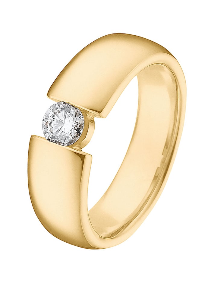 CHRIST C-Collection Damen-Damenring 585er Gelbgold 1 Diamant, gold