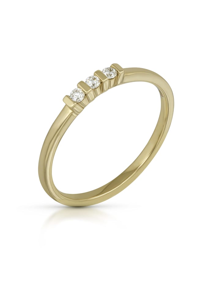 Orolino Ring 585/- Gold Brillant weiß Brillant Glänzend 0.09Karat, gelb