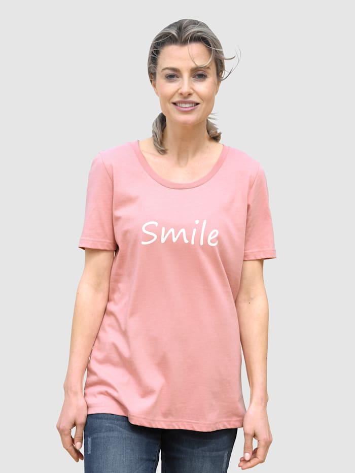 basically you T-shirt avec petite inscription, Bois de rose