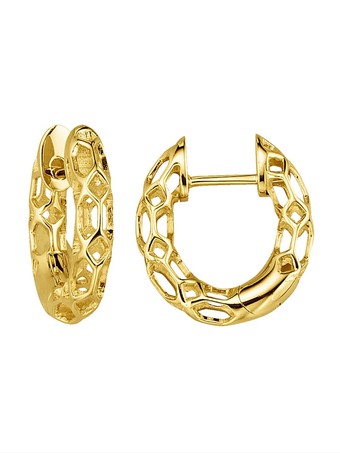 Diemer Gold Örhängen i sirlig design, Guldfärgad