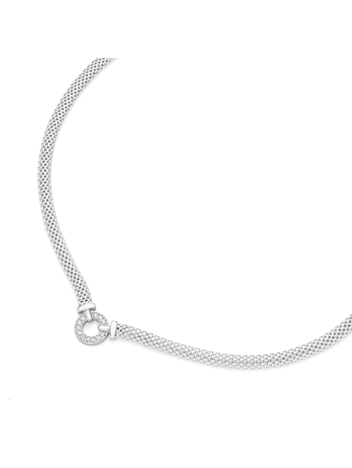 Smart Jewel Collier elegant mit Zirkonia, Silber 925, Weiss