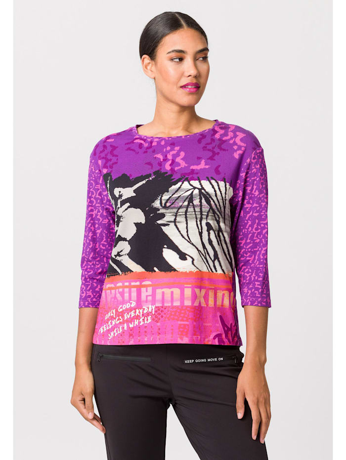 Tuzzi Damen Shirt, pink/schwarz/purple