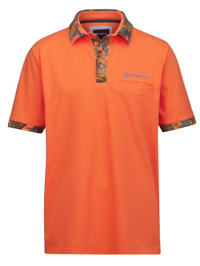 BABISTA Polo tričko s kontrastnou potlačou, Oranžová