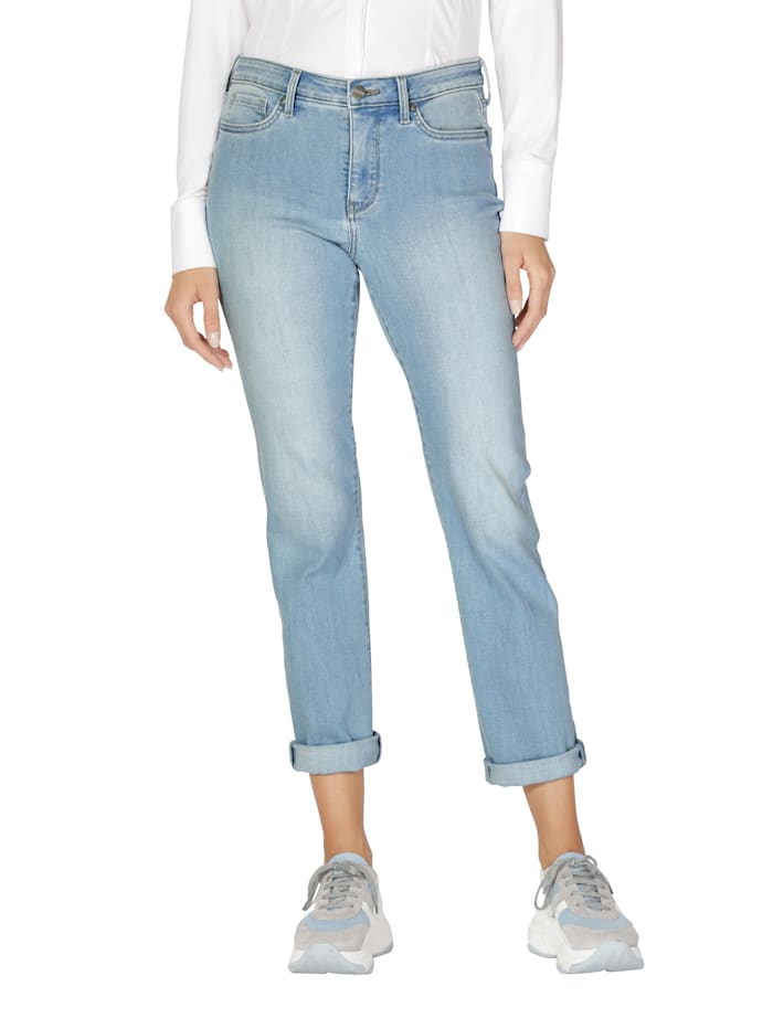 NYDJ Jeans met gefixeerde omslag aan de zoom, Lichtblauw