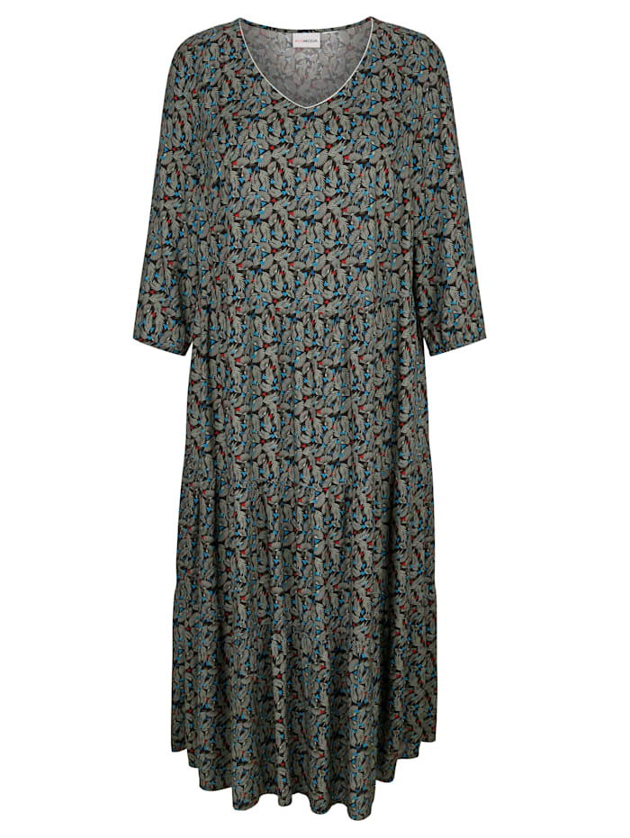 MIAMODA Kleid mit schönem Print, Schwarz