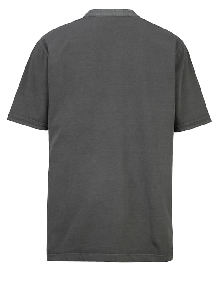 T-shirt col boutonné en pur coton