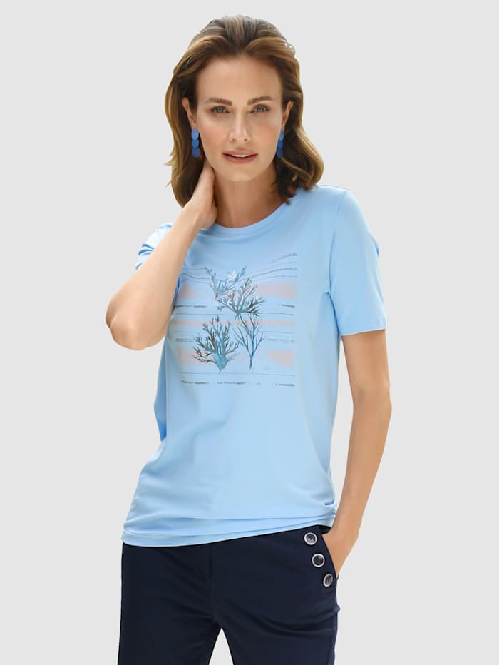 Paola Shirt mit Frontdruck, Eisblau