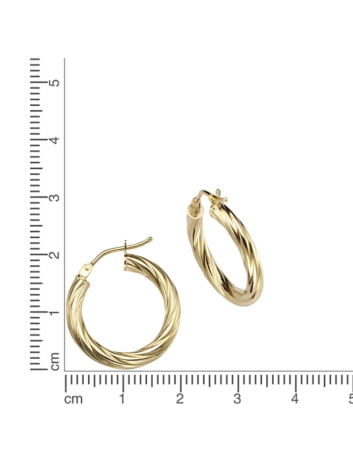 Ohrring 375/- Gold 2,0cm Glänzend