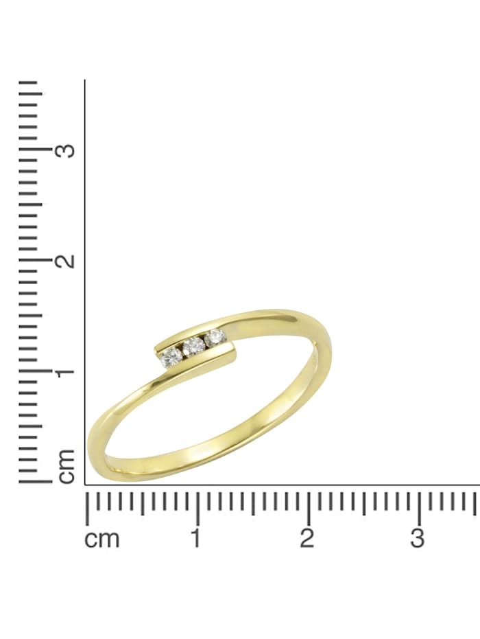 Ring 585/- Gold Brillant weiß Glänzend 0,06ct.