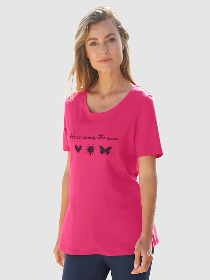 basically you Shirt mit Schriftzug, Pink