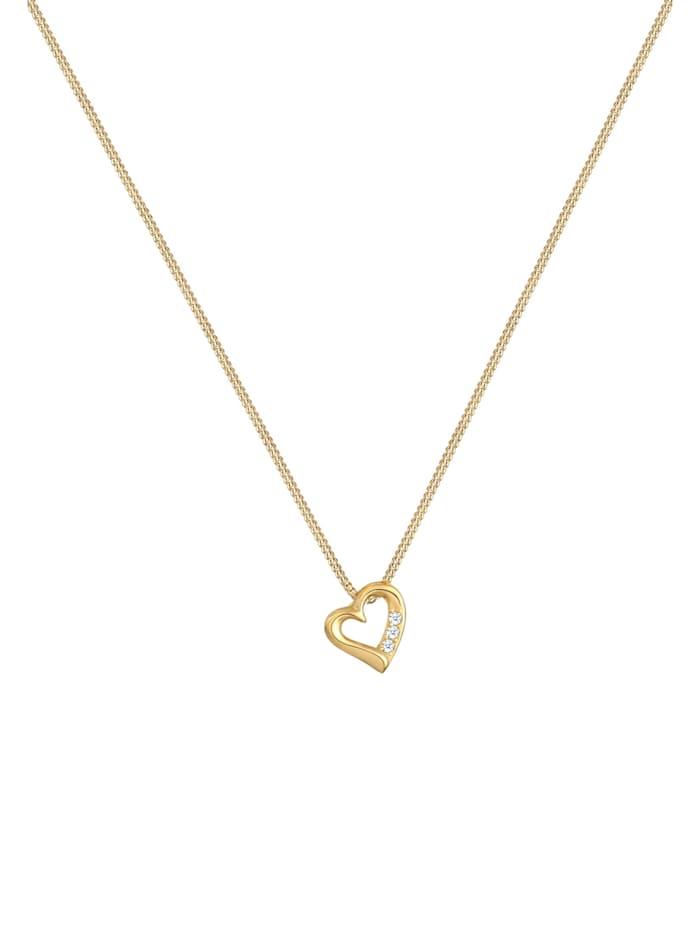 Halskette Herz Liebe Diamant (0.045 Ct.) 585 Gelbgold