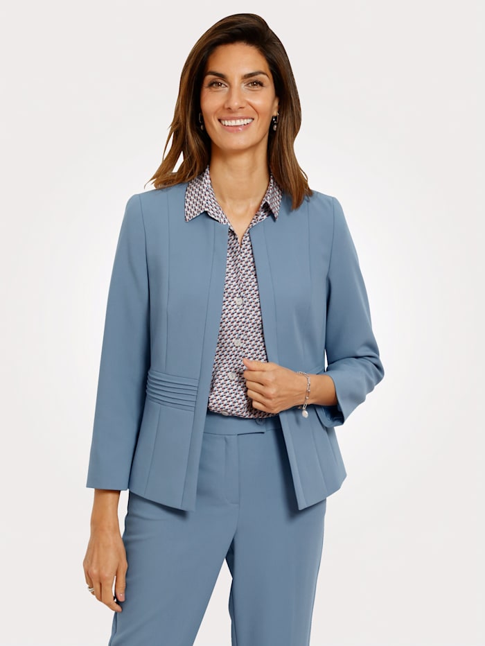 MONA Jacket with flattering piping, Light Blue