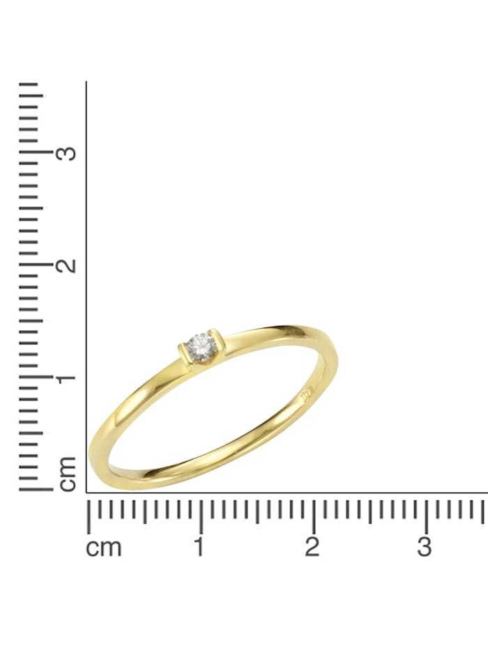 Ring 750/- Gold Brillant weiß Brillant Glänzend 0,07ct. 750/- Gold
