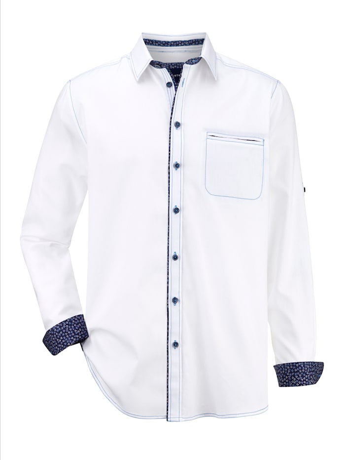 BABISTA Overhemd met fijne structuur, Wit