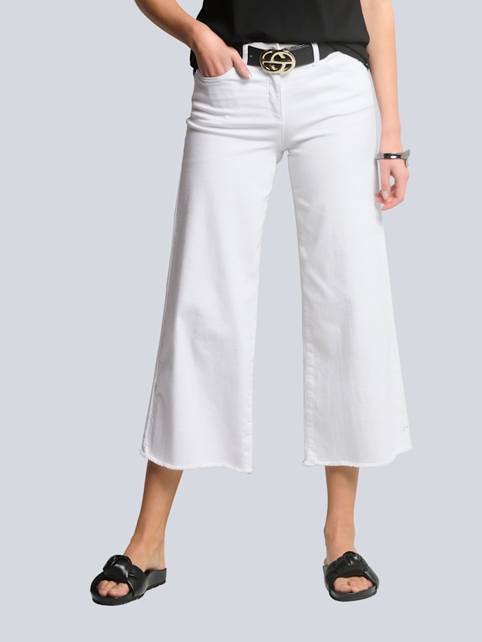 Alba Moda Jeans mit weiterem Beinverlauf, Off-white