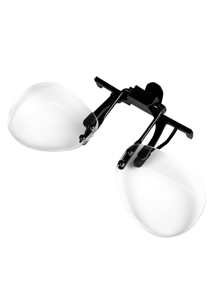 Vital Comfort Clip-loupe pour lunettes pour mains libres et un agrandissement net!, Blanc