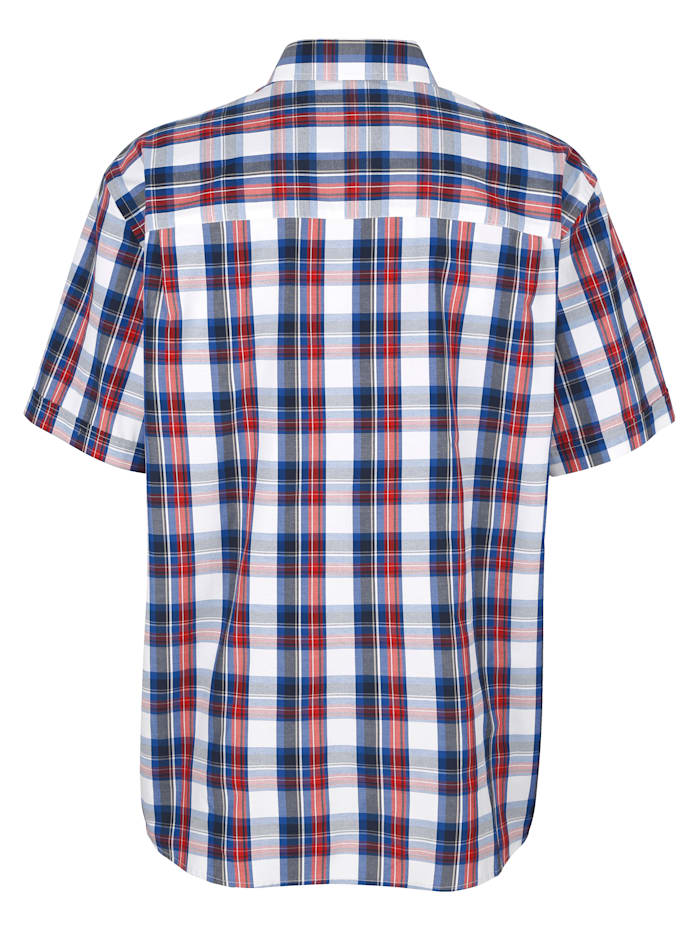 Košile s károvaným vzorem z barvených vláken