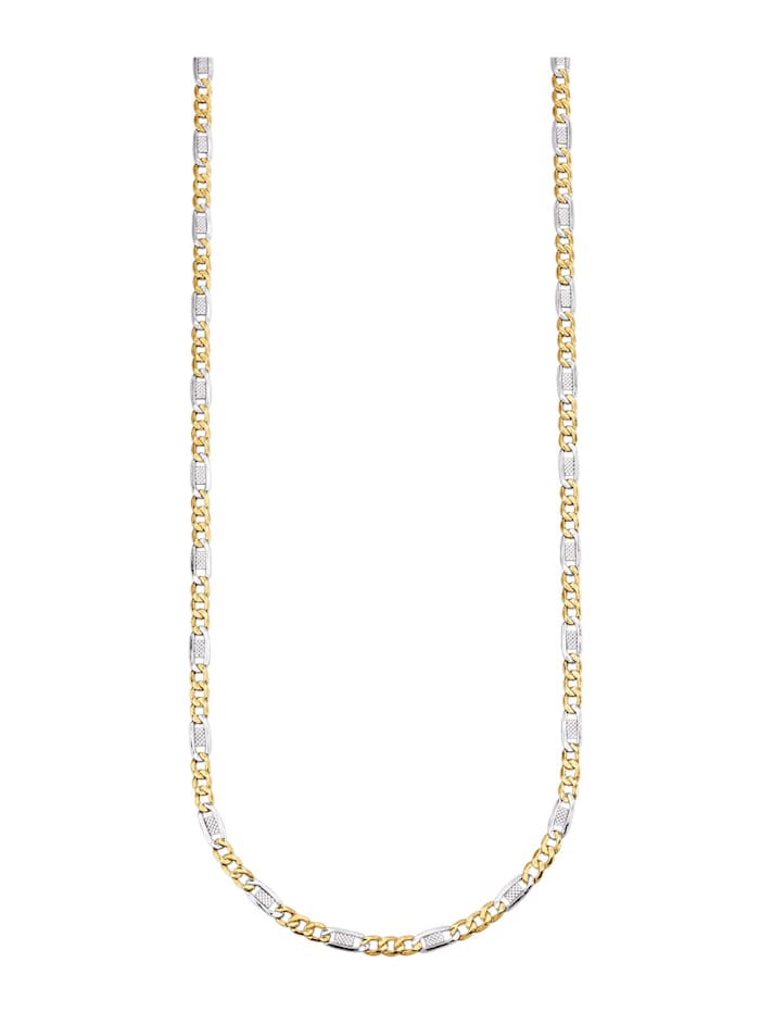 Halskette in Gelb- und Weißgold 585 45 cm, Bicolor